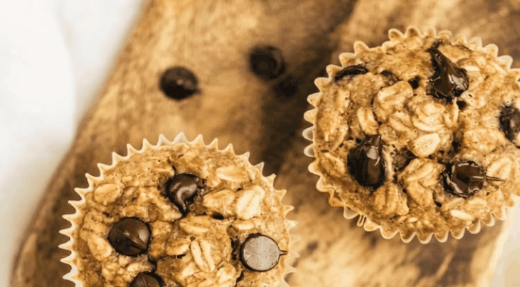 Healthy Peanut Butter Banana Muffins Recipe.