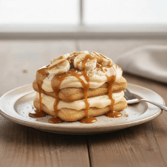 BANANA PUDDING TIRAMISU WITH CARAMEL