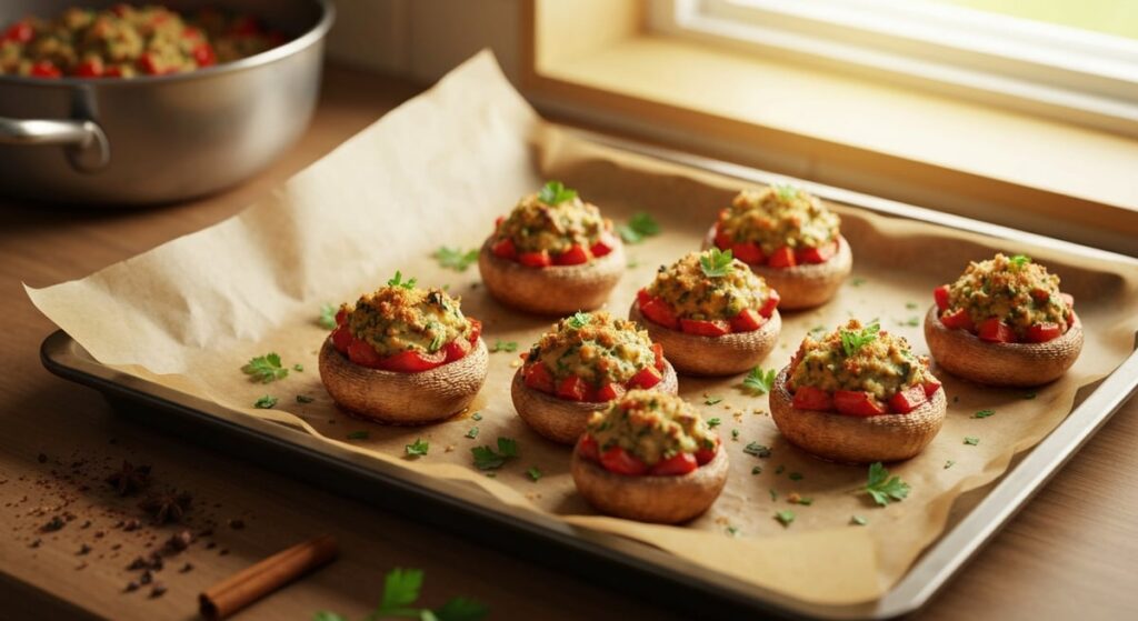 Stuffed Mushrooms with Roasted Red Bells: Flavorful, Tested Recipes